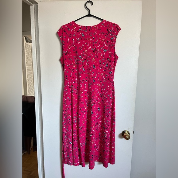 Addition Elle Size 1X pink floral knee length dress - Picture 5 of 8